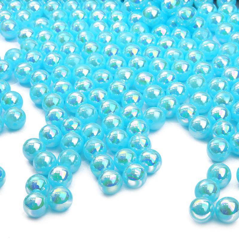 Acrylic ABS Imitation Pearl AB Color Round Beads for DIY Bracelets and Jewelry Accessories