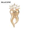 Crown Tooth Shape Brooch Corsage Dentist Brooches For Women Badges Accessories