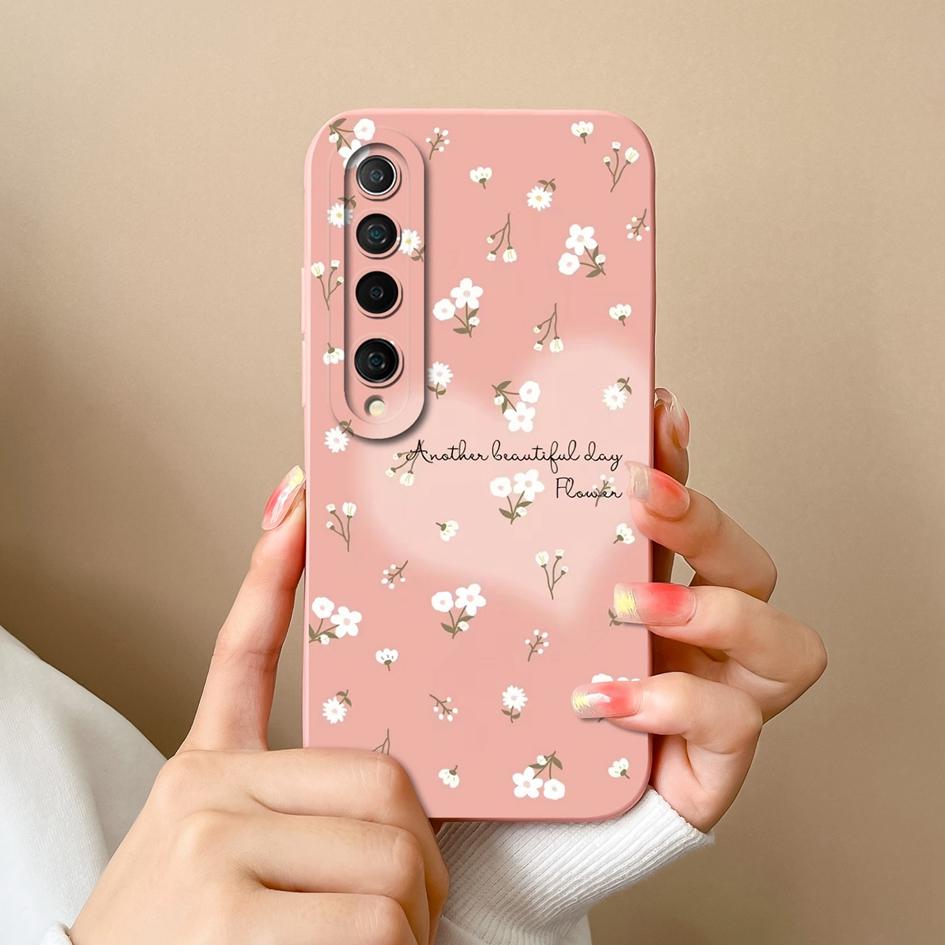 For Xiaomi Mi 10 11 Lite NE 10i 10T 11T 11X Pro Phone Case Cover Small Floral Pattern Shockproof Liquid Soft Silicone Anti Slip For Xiaomi Shell Capas