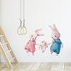 New Style Bunny Happy Family Wall Stickers for Kids Room Baby Nursery Room Wall Decals Home Decor Removable Decor Living Room