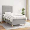 3142449 vidaXL Divan Bed with Mattress Light Grey 80x200 Cm Fabric