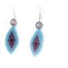 Les Trésors De Lily [J8691] - Blue 'Cheyennes' Designer Earrings