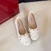 Hollow Breathable Flat-soled Single Shoes 2025 Spring and Summer New One-pedal Soft-soled Fashion Women's Shoes Comfortable Women's Single Shoes