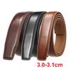 High Quality No Holes Cowhide Leather Belt Without Automatic Buckle Luxury Brand Mens Ratchet Belts Black Brown