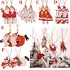 2PC Wooden Hanging Christmas Santa Snowman Angel Ornament  Party Home Decor