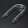 Aquarium CO2 Diffuser Check Valve U Shape Glass Tube Suction Cup for 4x6mm Tube