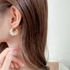Premium Light Luxury Niche Versatile Ear Jewelry Popular Elegant Super Fairy Millet Beads Flower Basket Earrings Ear Buckle Women