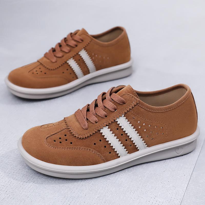 Shoes Women's New German Training Shoes Breathable and Versatile Women's Shoes Fashionable Shallow Single Shoes Lace-up Comfortable Casual Shoes