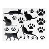 Prendre PR-3DCAT-BK 3D Sticker Cat Paw Car Sticker Accessory Cat Car Suitcase Scratches Hidden Cute Cat Sticker 3D Sticker (Black)