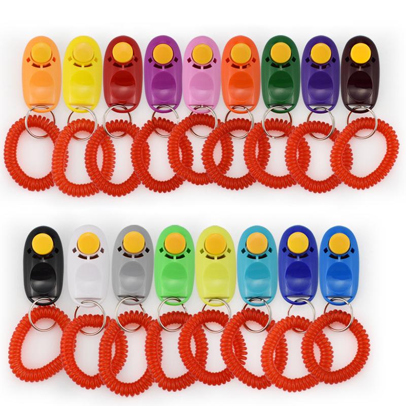 Dog Training Whistle Clicker Wrist Strap Dogs Training Tools Portable Dog Clicker Toys Pet Training Clicker Pet Supplies