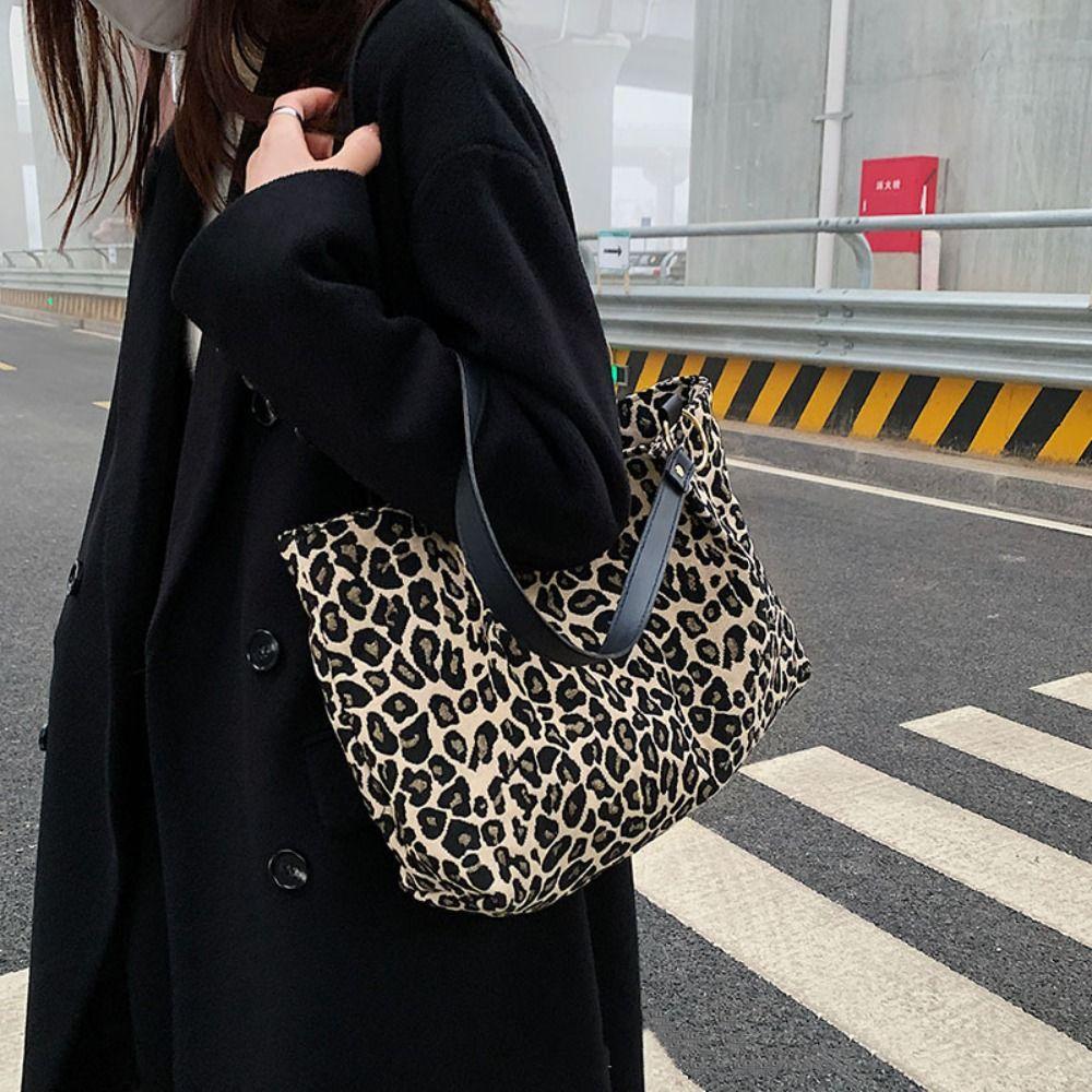 Y2k Single Shoulder Bag Street Style Women Handbags Fashion Leopard Tote Bag  Outdoor