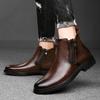 Fashion 2025 New Men's Casual Boots Genuine Cowhide Leather Comfortable Luxury Brand Fashion High-quality Business Office Chelsea Boots