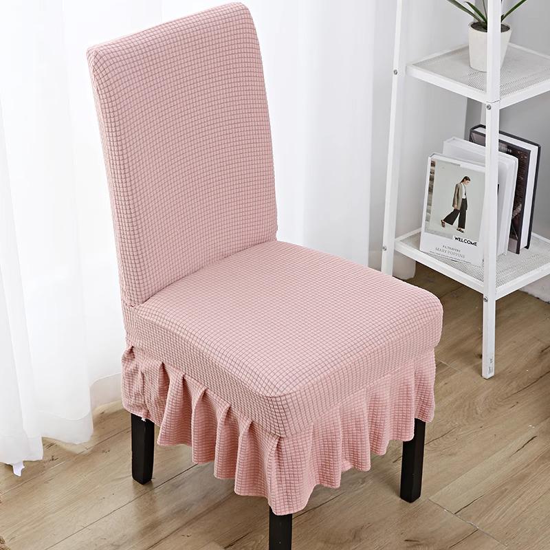 Universal Elastic Thickened Fleece Chair Cover for Dining and Stools