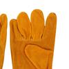 Utility Work Gloves Cowhide Leather Heat Resistant Gloves Protective Working Gloves for Driver Welder Yellow