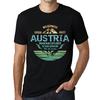 Men’s Vintage Tee Shirt Graphic T Shirt Mountain Explorer Austria Deep Black