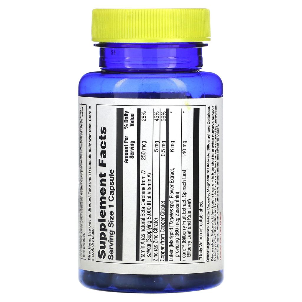 Nature's Life Lutein I Care, 30 Capsules