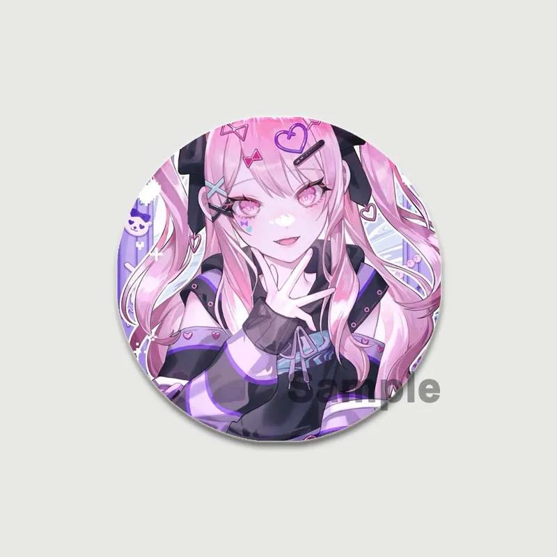 32/44/58mm Cute Project SEKAI Anime Pins Akiyama Mizuki Tinplate Badge DIY Custom Cartoon Girl Brooch Pin for Hat Bag Fans Collection Gifts