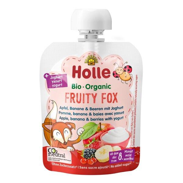 Holle Puree Fruit Pouches Fruity Fox 85g 10 Pieces