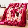 Winter Blanket Bed Soft Coral Flannel Flannel Blanket Faux Fur Mink Solid Color Sofa Cover Bed Cover Plus Velvet Breathable Sheet