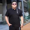 Fat Men's Fat Plus Size Short-sleeved Lapel Polo Shirt Oversized Loose Half-sleeved T-shirt Bottoming Shirt Oversized