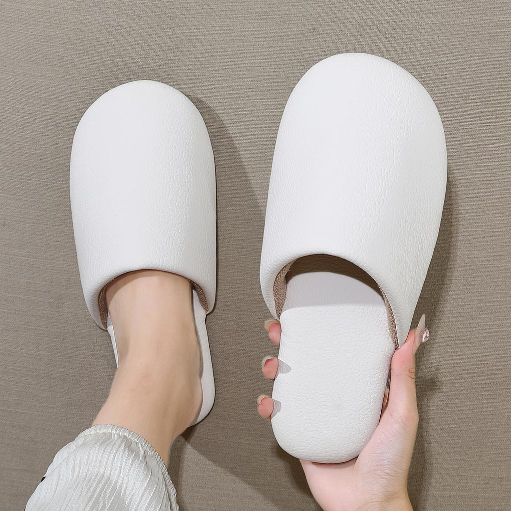 Japanese Household Cotton Slippers Autumn and Winter Indoor Soft Bottom Non-slip Plush Warm Couple Household Cotton Mop