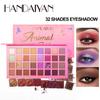 32-color Pearlescent Eyeshadow Palette Matte Fine Glitter Waterproof and Sweatproof Eyeshadow Makeup Tool
