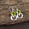 Peridot Earrings Gemstone Jewelry, 925 Solid Sterling Silver Earrings, Handmade Jewelry Birthstone Earrings, Gift For Him