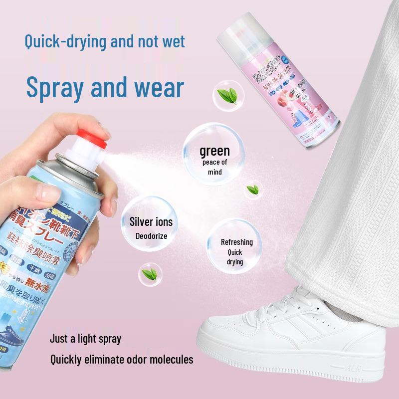 Sneaker & Shoe Deodorizer Spray - Odor Eliminator for Sports Shoes, Socks, Cabinets & Disinfection