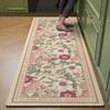 Kitchen Carpet Absorbent Floor Mat Pvc Diatom Mud Mats Home Decoration American Retro Flowers Rug Bathroom Non-slip Area Rugs