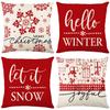 New Christmas Pillow Cover Festive Festive Polyester Printed Living Room Home Cushion Cover Bedroom Pillow