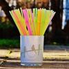 100-1000PCS Multicolor Kunststof Straws Pajitas Straw Wholesale Flexible Disposable Straw