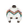 Li Ning Sports Fashion Series Logo Print Color Block Woven Stand Collar Jacket Women Jacket White AJDQ476-1