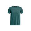 Letter Logo Print Crew Neck Short Sleeve T-Shirt Men Tops Ocean-Green 1382799-449
