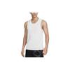 Nike Dri-FIT Miler Solid Logo Crew Neck Loose Tank Top Men Tops White DV9322-100