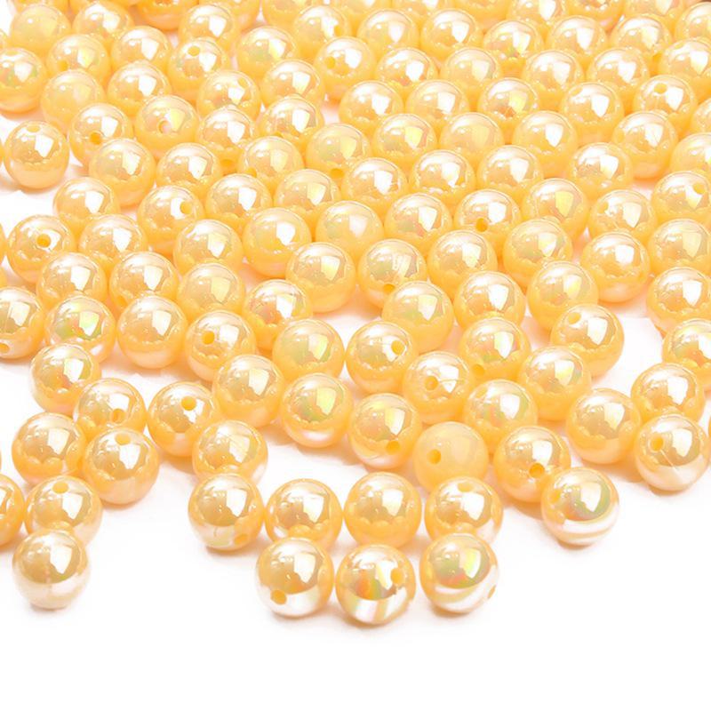 Acrylic ABS Imitation Pearl AB Color Round Beads for DIY Bracelets and Jewelry Accessories