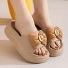 New Summer Women's EVA Thick Sole Platform Bowknot Non-Slip Fashion Slide Slippers Beach Sandals