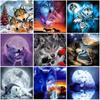 DIY 5D Diamond Painting Wolf Animal Rhinestone Picture DIY Full Diamond Embroidery Mosaic Handmade Art Painting Gift Home Decor