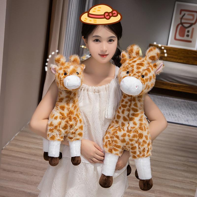 Cute Simulation Giraffe Doll Plush Toy Deer Sika Deer Doll Children's Company Soothing Doll