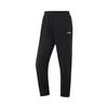 Li Ning Running Series Comfortable Straight Leg Mid Rise Drawstring Casual Pants Women Bottoms Black AYKV026-2