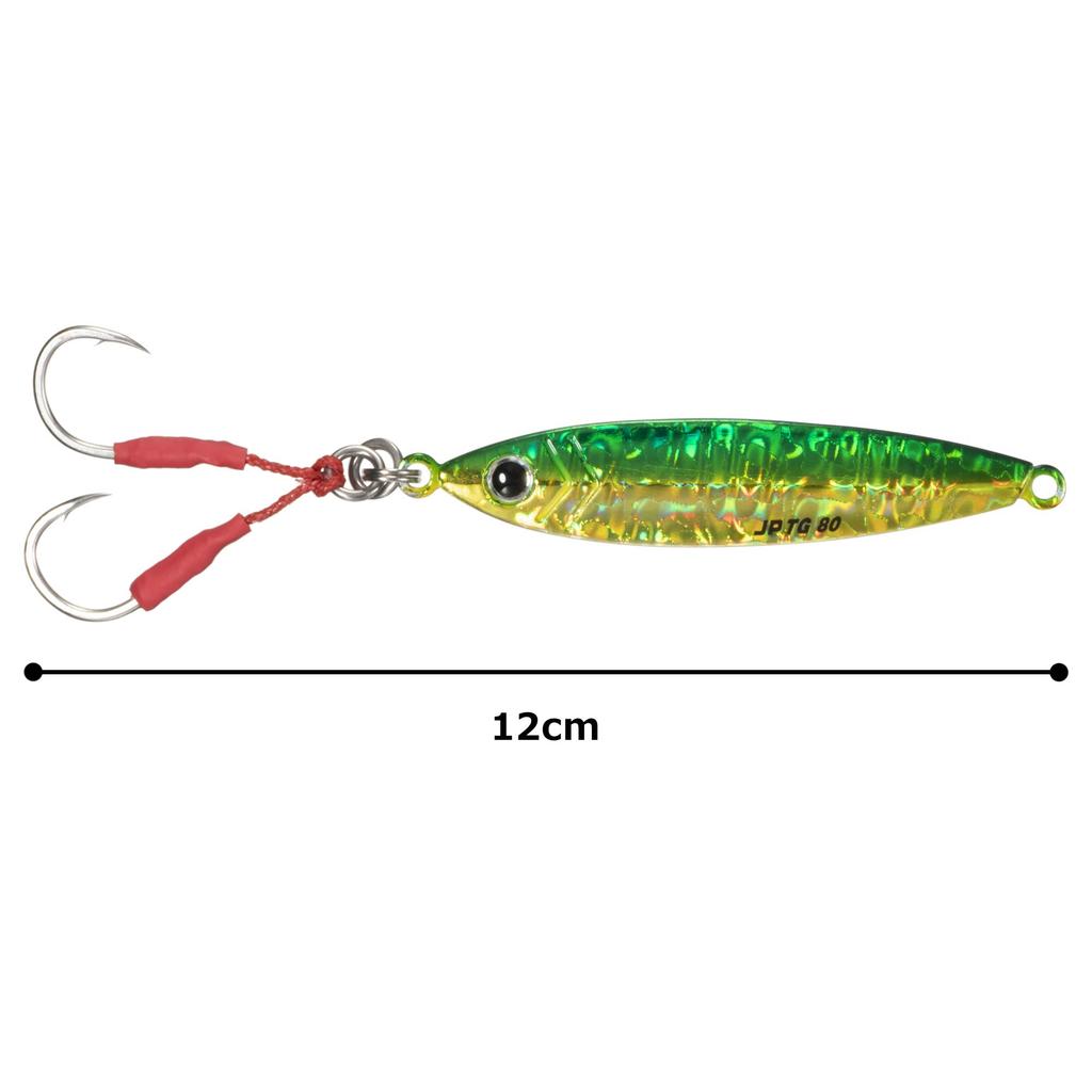 Major Craft Metal Jigpara TG Tungsten Green Lure Jig, JPTG-80 Gold, 80g, #11