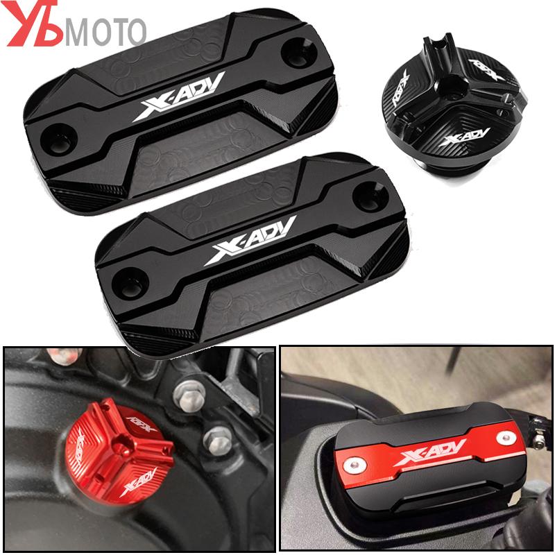 Motorcycle Brake Fluid Reservoir Cover & Engine Oil Filler Cap For HONDA XADV X-ADV X ADV 300 750 1000 2017-  2022