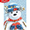 Diamond Embroidery Painting Christmas Snowman Art Rhinestone Mosaic Landscape Handicraft Needlework Wall Art