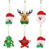 15pcs Cartoon Christmas Elk Snowman Pendant  Indoor Outdoor Ornaments