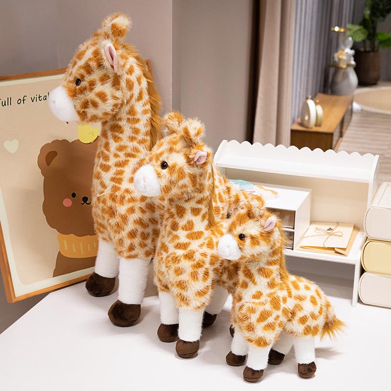 Cute Simulation Giraffe Doll Plush Toy Deer Sika Deer Doll Children's Company Soothing Doll