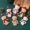 Floral Plush Teddy Bear Ornament Keychain Gift Box Decoration