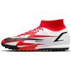 Mercurial Superfly 8 Academy CR7 Round Toe Lace-Up Professional TF Soccer Shoes Unisex Soccer Shoes Black White Red DJ4683-600