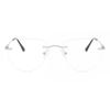 Rimless Oval Silver Smartbuy Collection Harlem Wm6509 C4 Fashion Unisex Eyeglasses