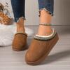 2025 New Women Slippers Comfortable Outdoor Slides Women Trend Covered Half Mop Warm Slippers Winter Warm Thick Sole Shoes Women