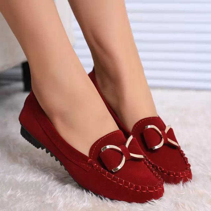 Elegant Butterfly-Knot Comfortable Suede Loafers Boat Shoes Comfort Slip-On Casual Walking Flats
