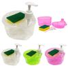 Soap Dispenser And Scrubber Holder Multifunctional Dishwashing Container 1000Ml Manual Sink Dish Washing Soap Dispenser